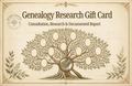 Genealogy Research Gift Card