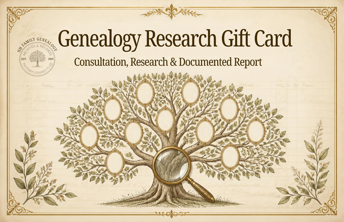 Genealogy Research Gift Card